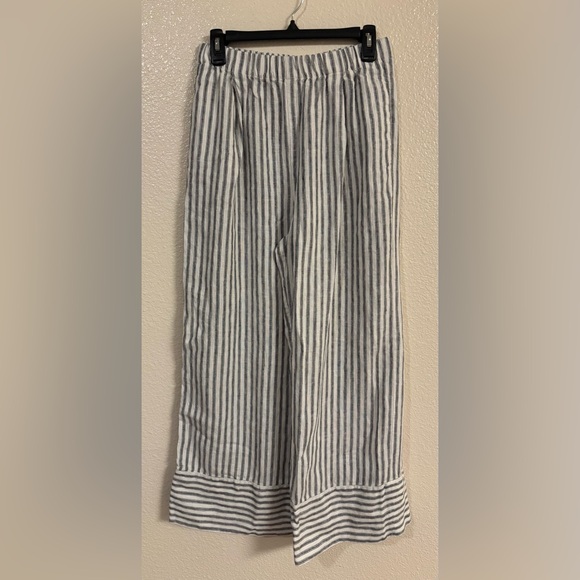 REFORMATION Fernando Linen Wide Leg Pant in Antibes Stripe - Picture 5 of 9